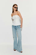 Brocarde corset top - Blanc cassé