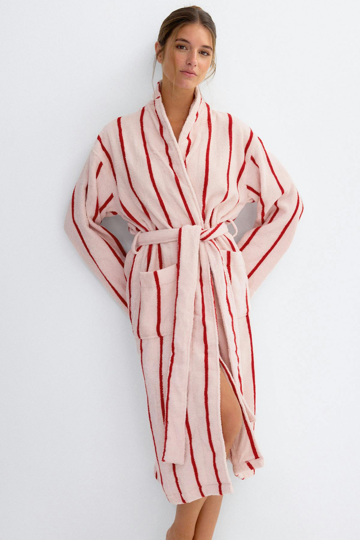 Soft terry bathrobe - Pink 31/berry