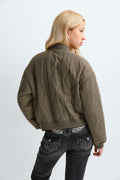 Y quilted jacket - Kaki