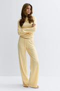 Low waist loungewear trousers - Gardenia