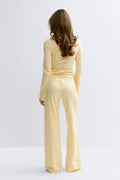 Low waist loungewear trousers - Gardenia