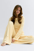 Low waist loungewear trousers - Gardenia