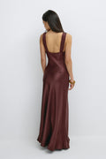 Satin maxi dress - Butter yellow
