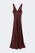 Satin maxi dress - Butter yellow
