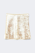 Shell sequin mini skirt - Blanc cassé