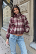 14+ checked bomber jacket - Red check