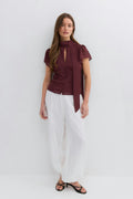Sheer blouse - Noir