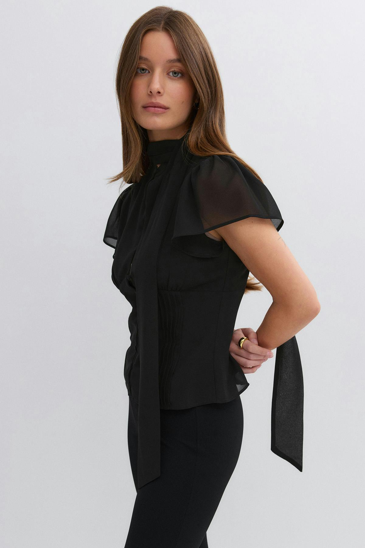 Sheer blouse - Blanc cassé