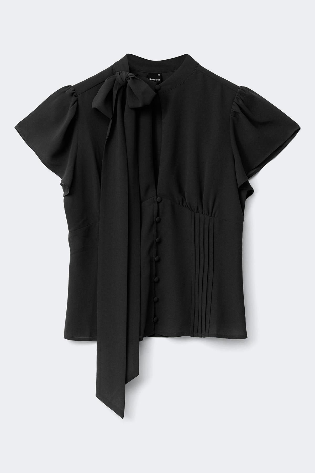 Sheer blouse - Noir