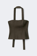 corset top - Check aop