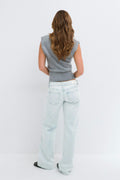 Rebel low wide jeans - Dk vintage blue