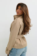 14+ high neck trench - Beige