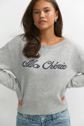 Y knitted graphic sweater - Grey melange