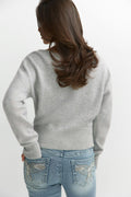 Y knitted graphic sweater - Grey melange