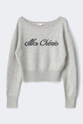 Y knitted graphic sweater - Grey melange