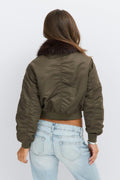 14+ fur bomber jacket - Vert