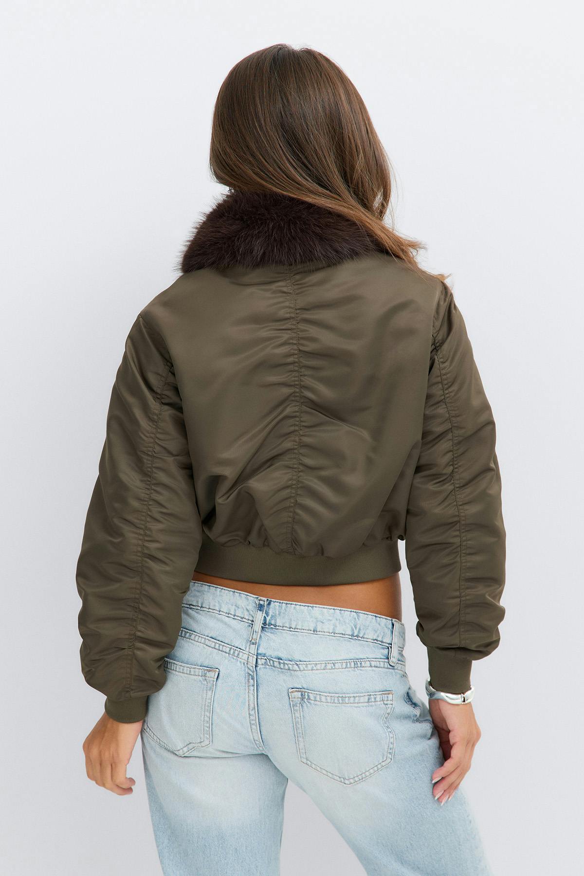 14+ fur bomber jacket - Vert