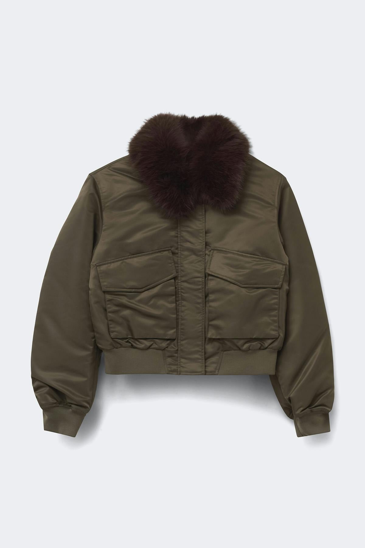 14+ fur bomber jacket - Vert