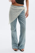 Embroidery hip scarf