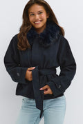 Y fur felt jacket - Beige