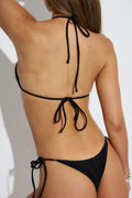 Studded bikini brazilian - Black/silver