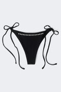 Studded bikini brazilian - Black/silver