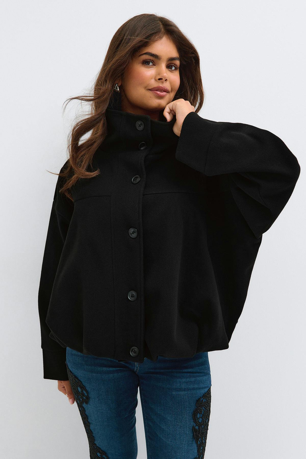 14+ high neck jacket - Noir