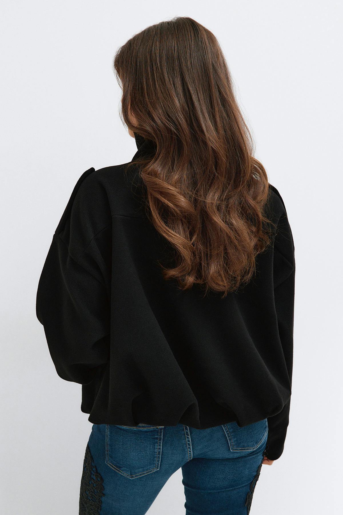 14+ high neck jacket - Noir