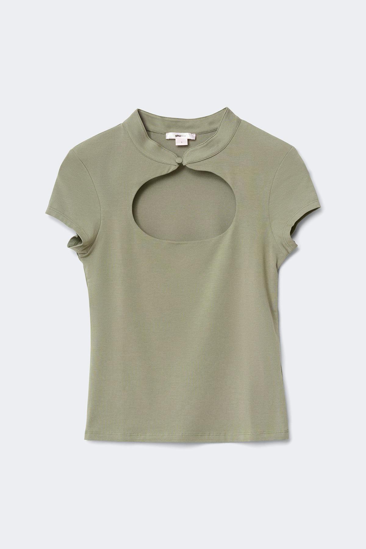 14+ keyhole top - Kaki