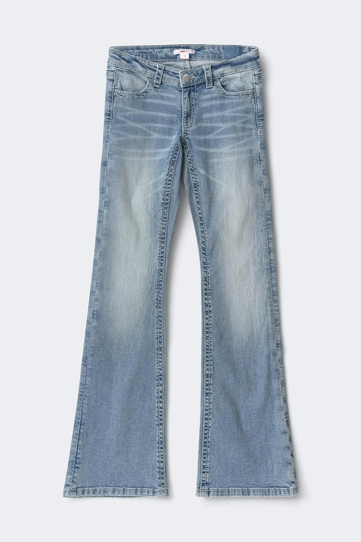 Y sparkle low flare jeans tall - Mid blue