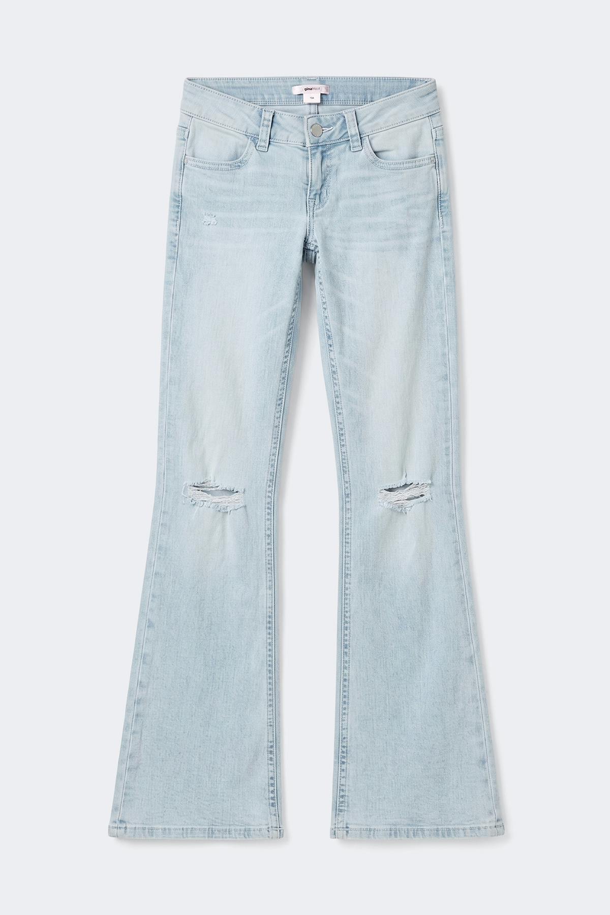 Y sparkle low flare jeans tall - Mid blue