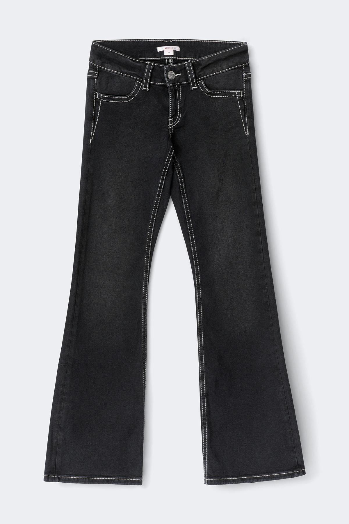 Y sparkle low flare jeans tall - Mid blue