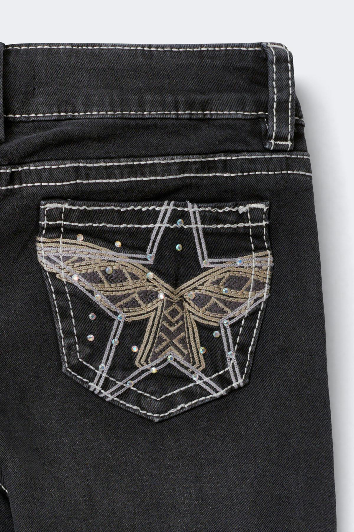 Y sparkle low flare jeans tall - Mid blue
