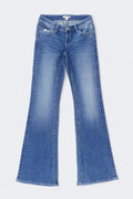 Y angel wings flare jeans tall - Bleu clair
