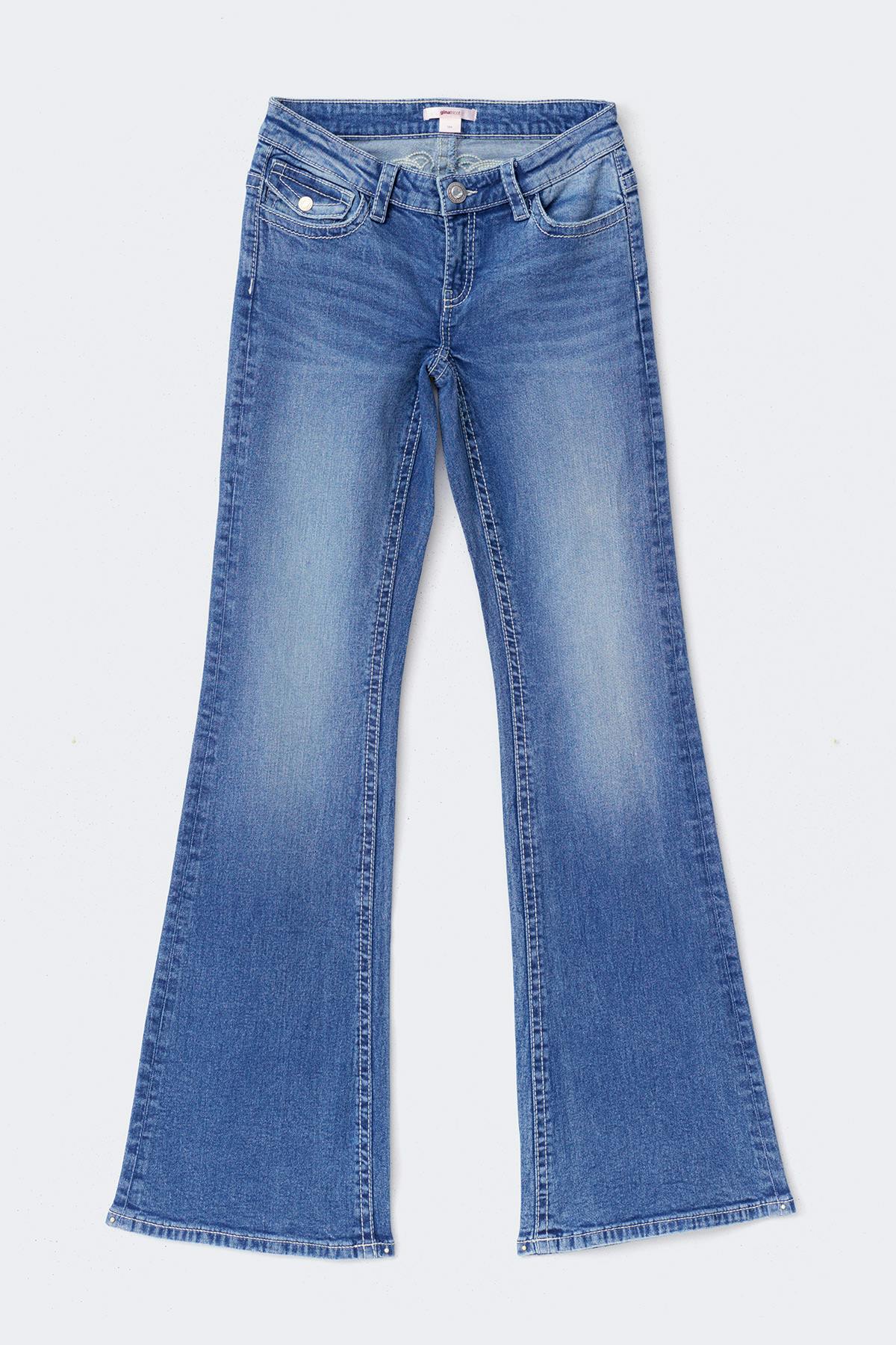 Y angel wings flare jeans tall - Bleu clair