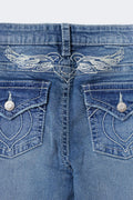 Y angel wings flare jeans tall - Bleu clair
