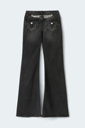 Y angel wings flare jeans tall - Bleu clair