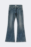14+ sparkle flare jeans curve - Blue destroy