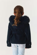 Y petite fur felt jacket - Beige mel