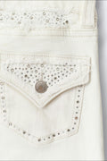 14+ holy low flap jeans curve - Blanc