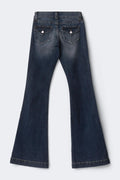 14+ holy low flap jeans curve - Blanc