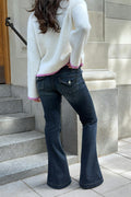 14+ holy low flap jeans curve - Bleu foncé