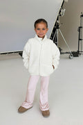 Y petite pile zip jacket - Crème