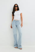 Shape up rhinestone jeans - Super lt blue