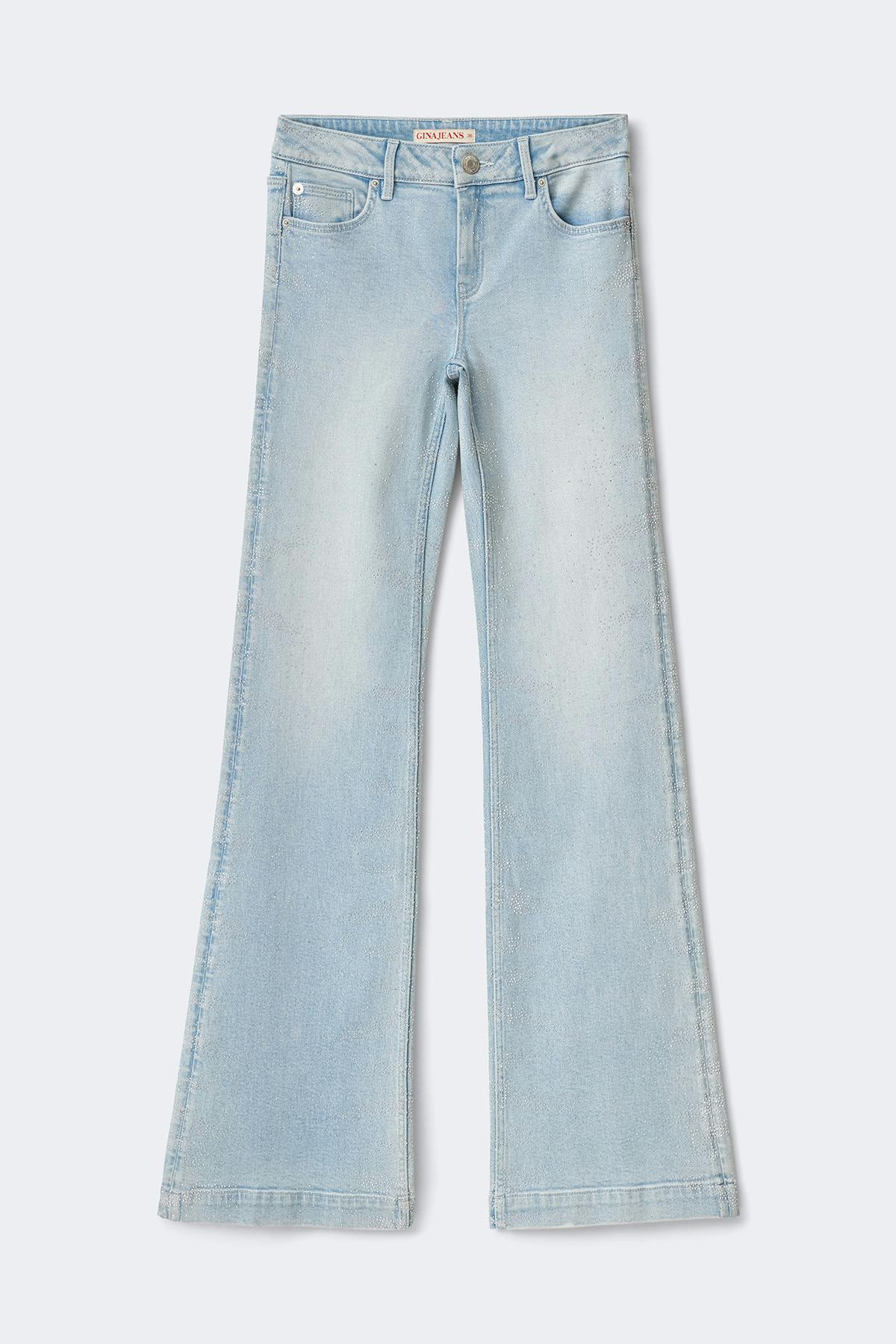 Shape up rhinestone jeans - Super lt blue