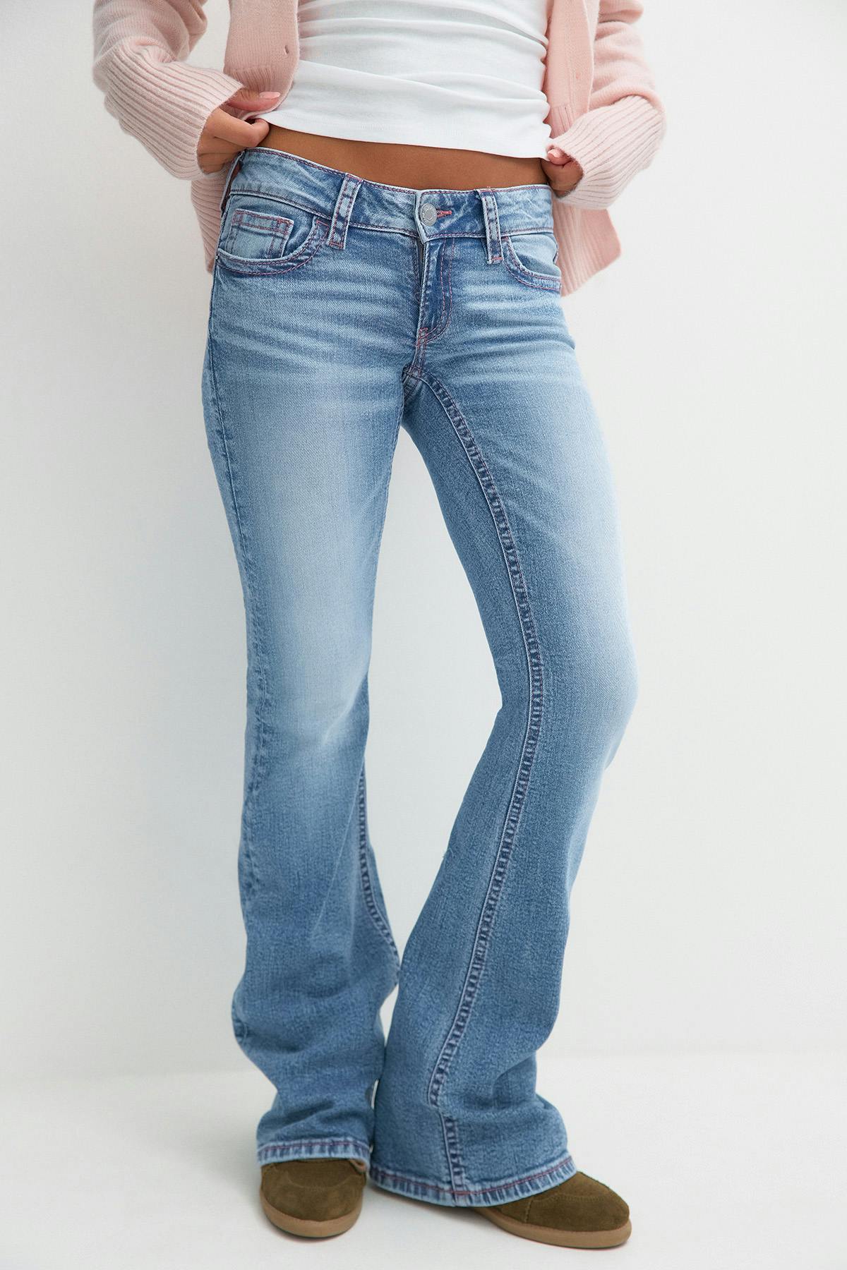Y dixie low flare jeans - Gris clair