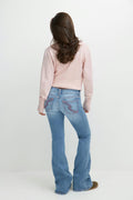 Y dixie low flare jeans - Gris clair