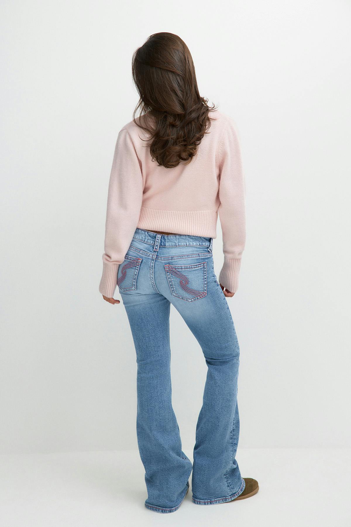 Y dixie low flare jeans - Gris clair