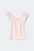 Y lace ruched top