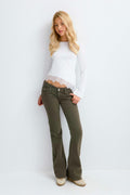 Y dixie low flare jeans tall - Mid blue